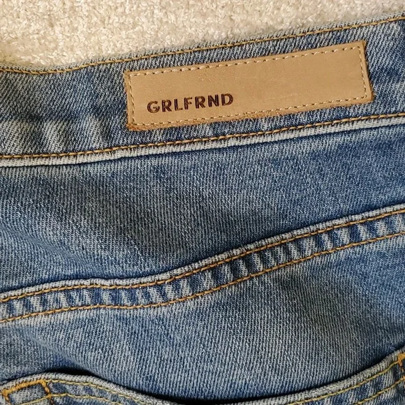 Grlfrnd Naomi women's highrise cut off crop distressed jeans size 31 - Picture 9 of 16